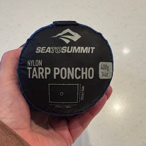Sea to Summit Blue Nylon Tarp 400 gram Poncho many uses, see suggestions